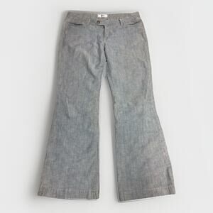 Kasil Womens Wide Leg Trousers Size 32 Low Rise Light Wash Blue Pants